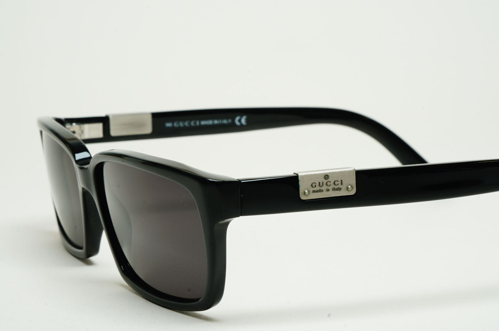 Gucci Sunglasses 1999 Vintage Black Square Retro GG 1557 807 51mm 100325