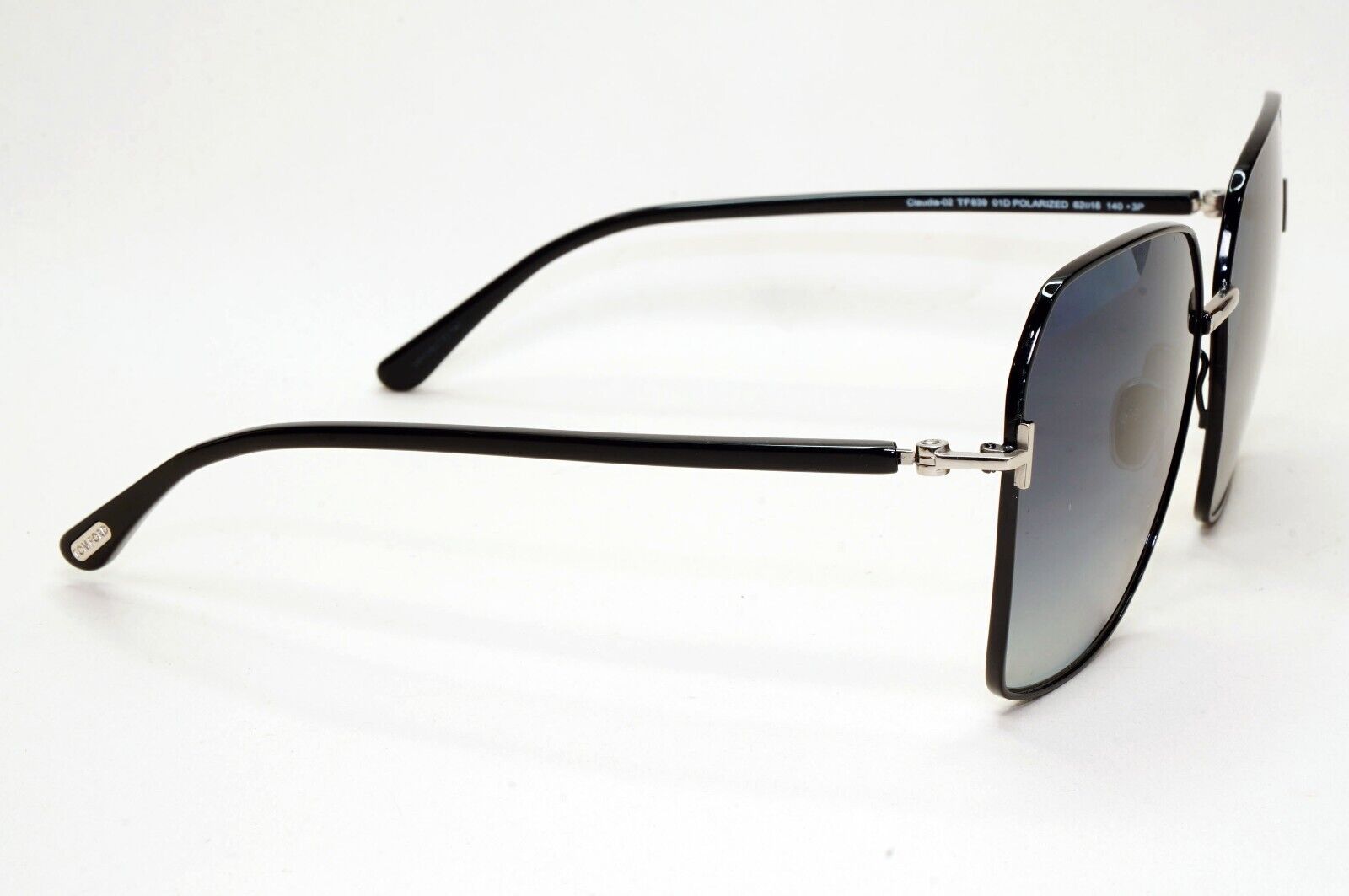 Tom Ford Sunglasses Claudia-02 Black Polarised Grey Large FT0839 TF839 01D 62mm