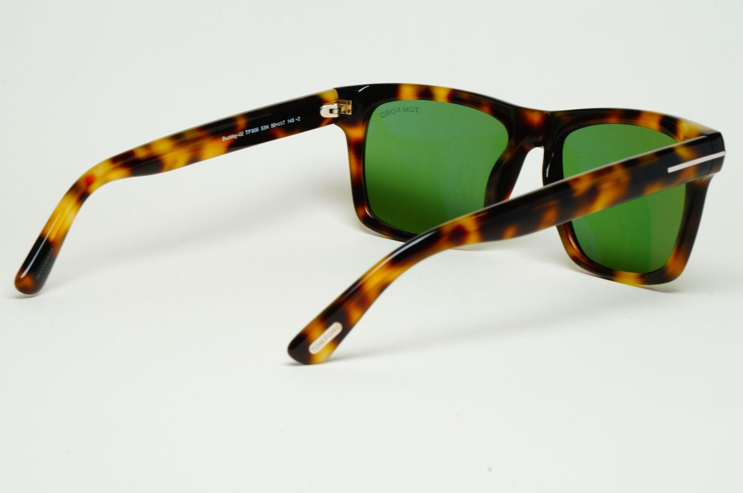 Tom Ford Sunglasses Buckley-02 Brown Tortoise Green Square FT0906 TF 906 53N
