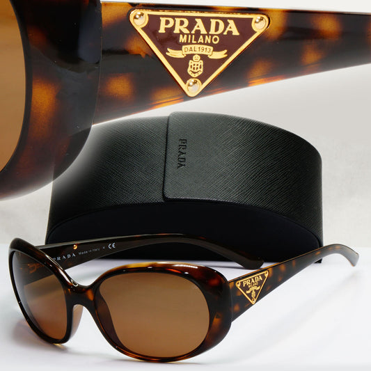 Prada Sunglasses 2010 Triangle Logo Brown Tortoise PR27LS SPR 27L 2AU-6S1 200124