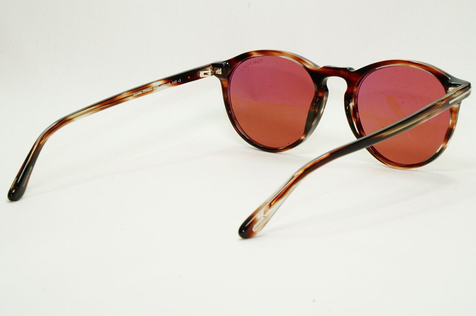 Tom Ford Sunglasses Aurele Brown Tortoise Round Red Bordo FT0904 TF 904 50E 52mm