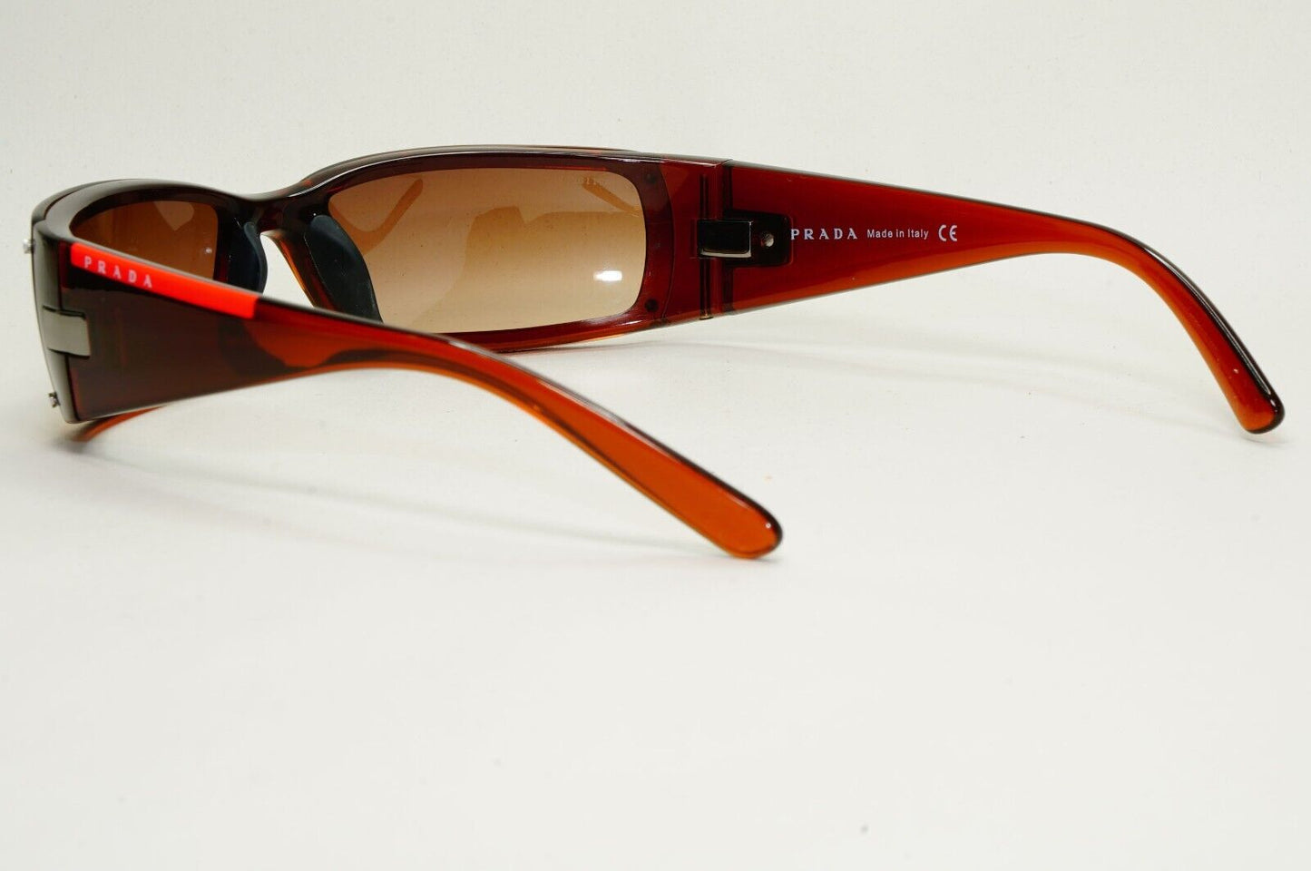 Prada Sunglasses 2004 Vintage Rare Brown Wrap PS06ES SPS 06E 4AN-6S1 270924