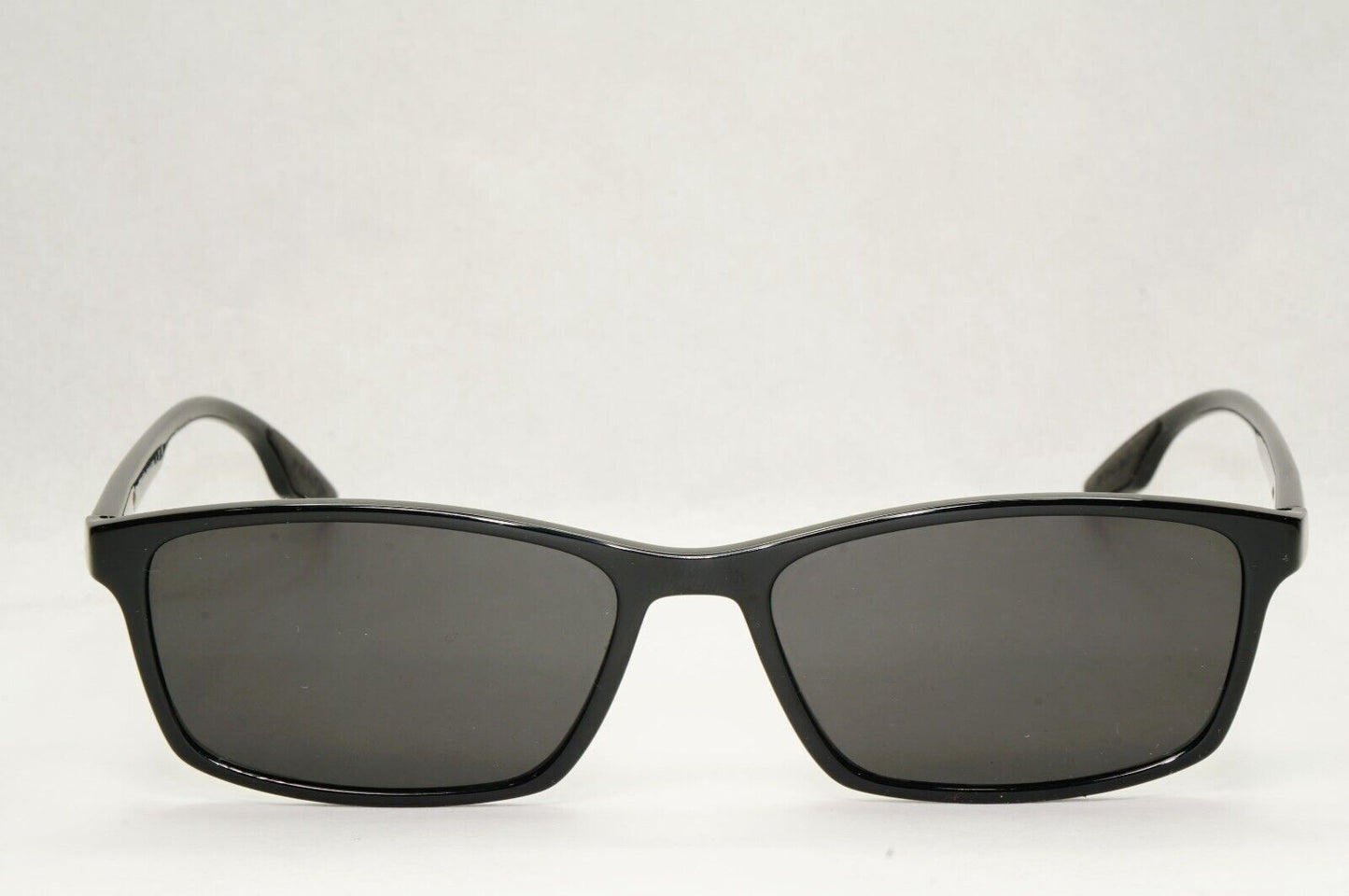 Prada Sunglasses Black Rectangle Square Glossy PS04MV VPS 04M 1AB-1O1 54mm