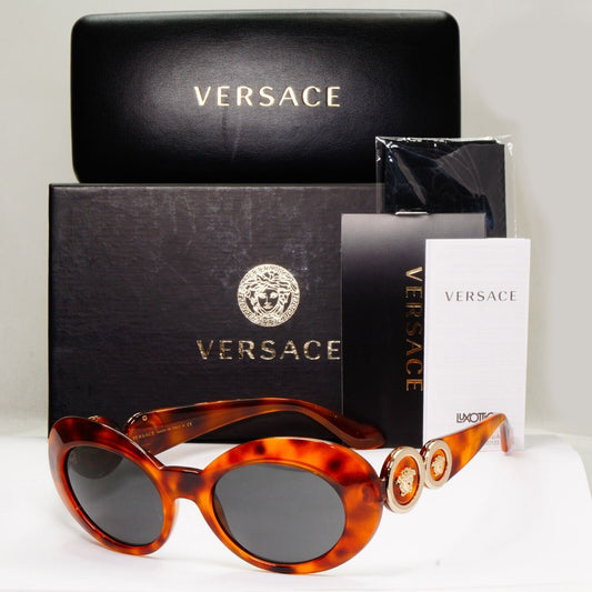 Versace Sunglasses Brown Gold Medusa 96 Tribute Collection MOD VE 4329 5214/87