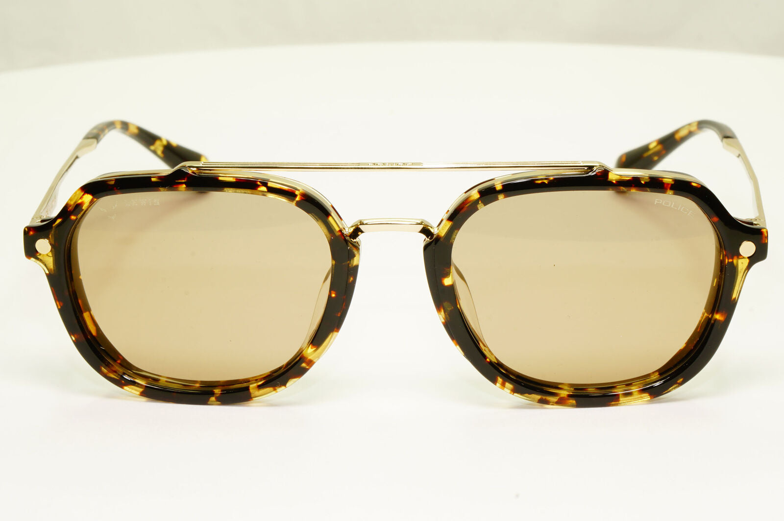 Police Lewis Hamilton F1 Sunglasses Brown Gold Marble 54mm 05 SPL A26 COL 594G