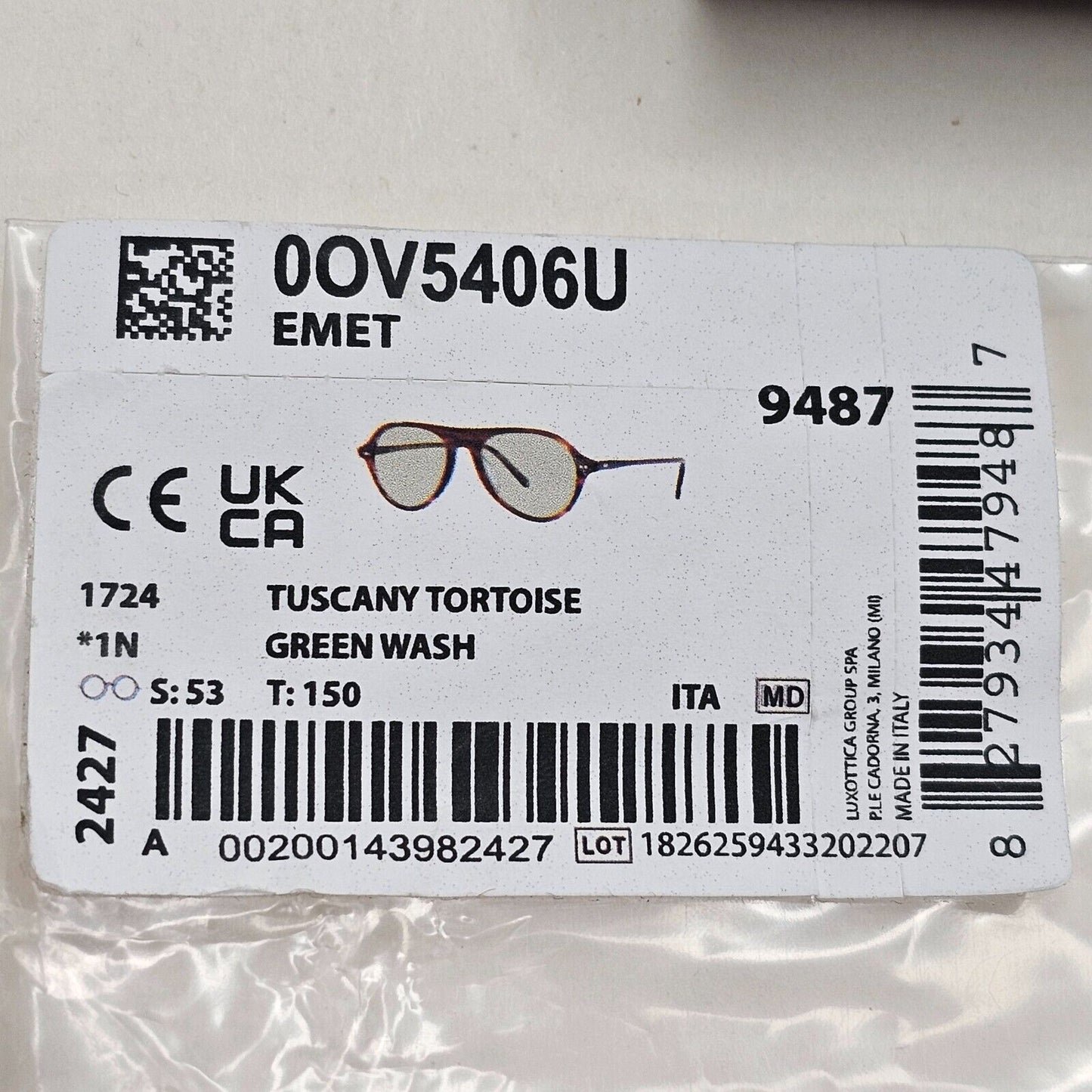 Oliver Peoples Sunglasses Emet Tuscany Tortoise Brown Green OV 5406U 1724 53mm