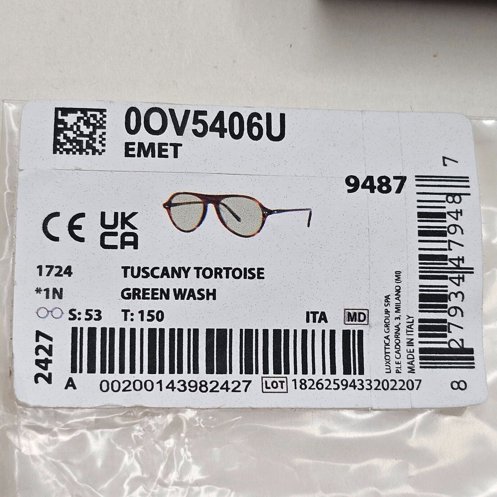 Oliver Peoples Sunglasses Emet Tuscany Tortoise Brown Green OV 5406U 1724 53mm