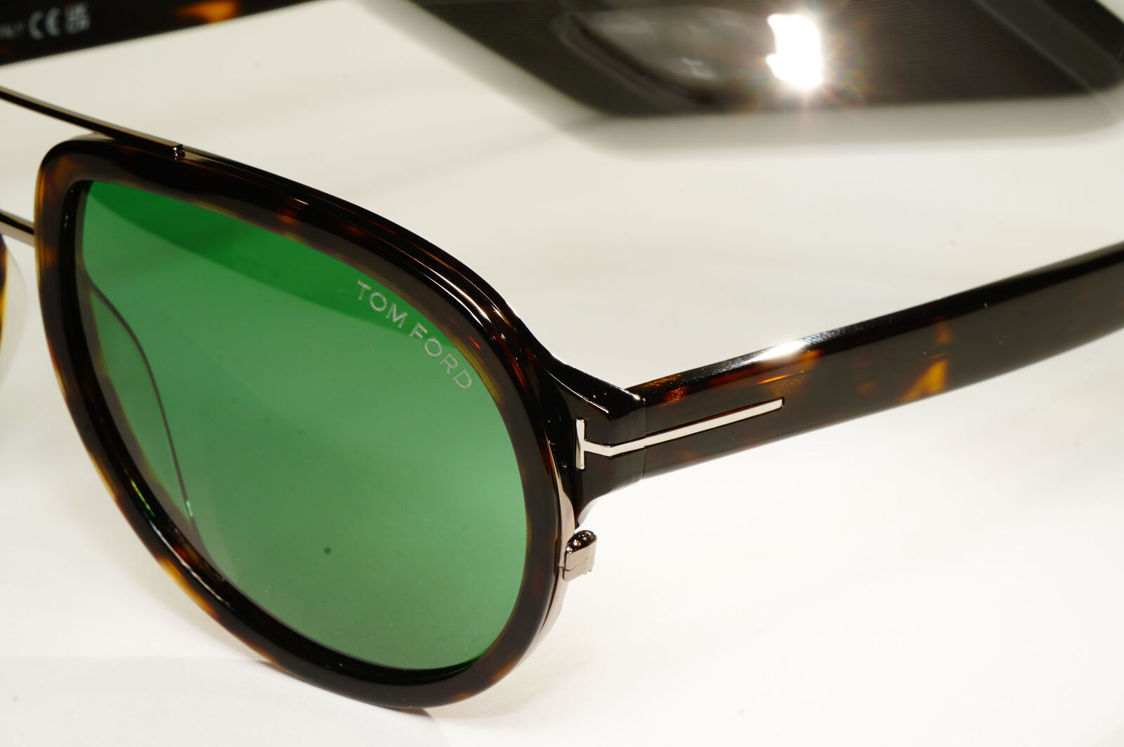 Tom Ford Sunglasses Brown Green Pilot Tortoise Mens Designer Geoffrey TF 779 52N