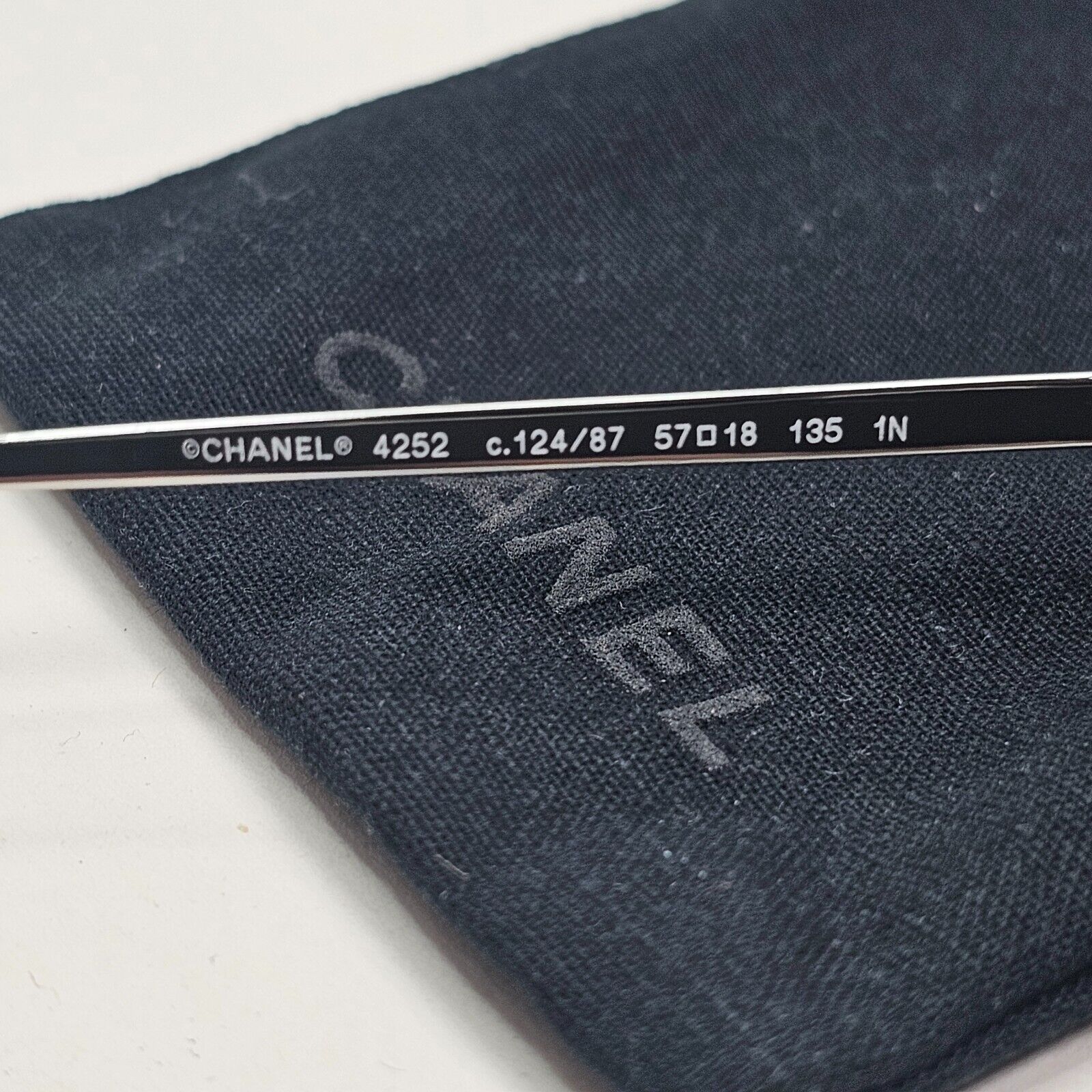 Chanel Sunglasses Silver Square Grey Metal Large 4252 c.124/87 57mm