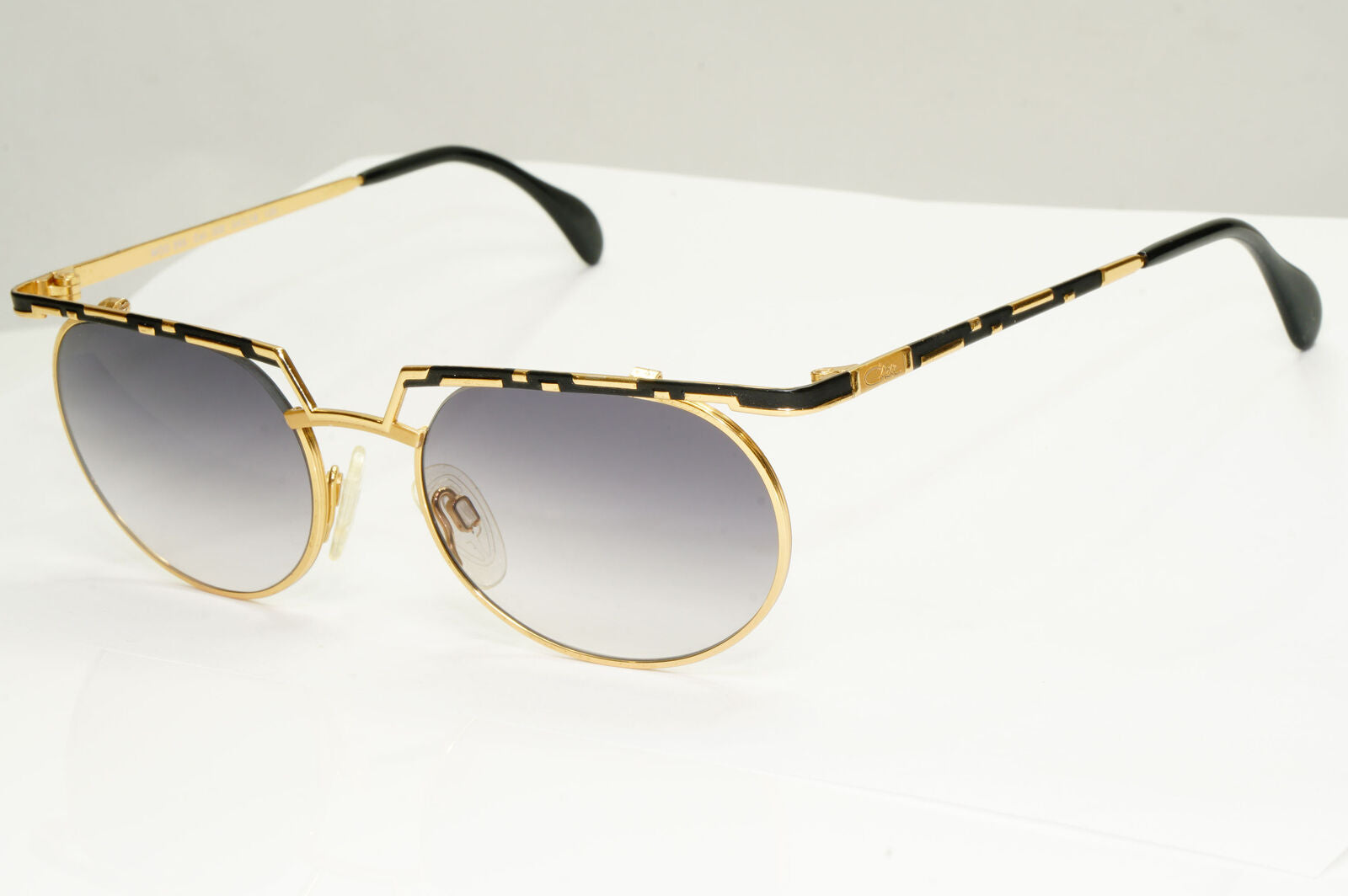 Cazal 1990s Vintage Sunglasses Metal Gold Black Grey MOD 265 COL 302 071222