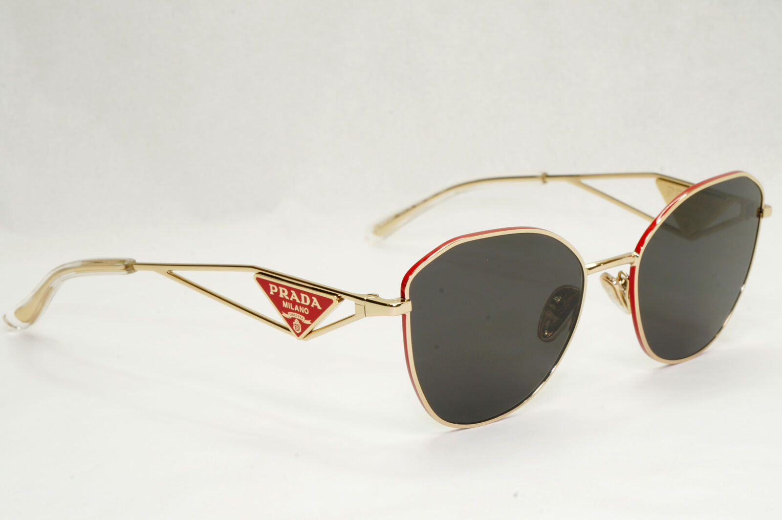 Prada Sunglasses Triangle Symbole Red Gold Black PR52ZV VPR 52Z 5AK-1O1 53mm
