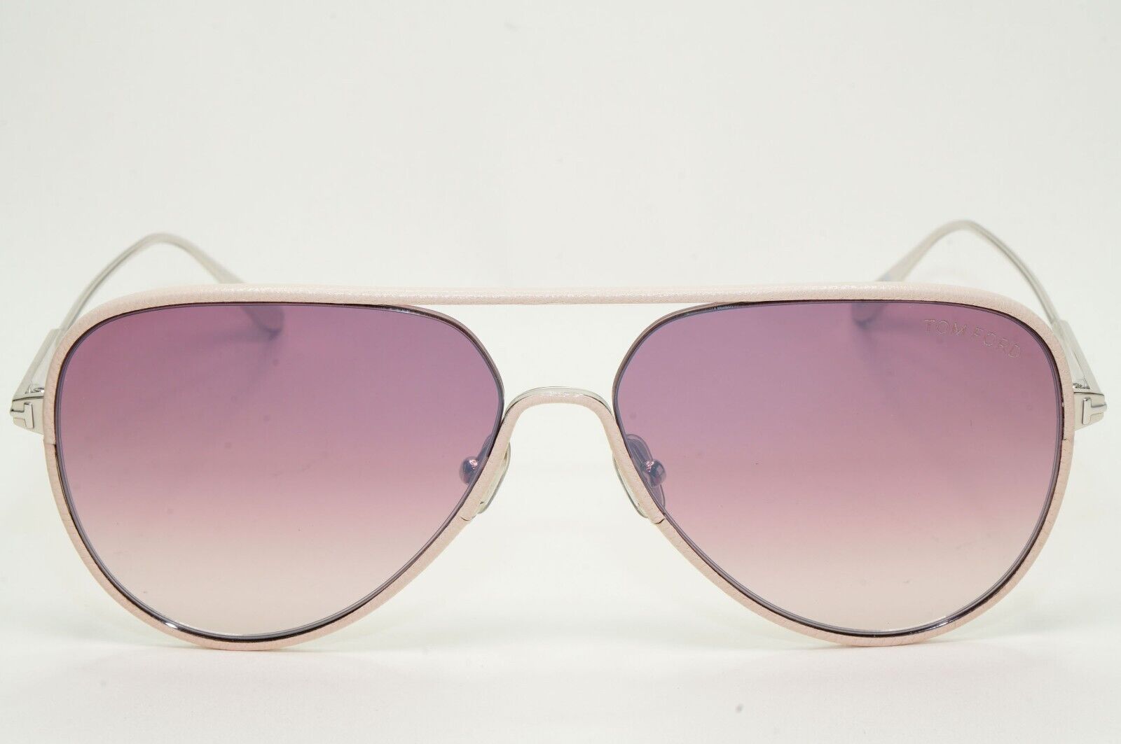 Tom Ford Sunglasses Jessie-02 Leather Pilot Silver Brown FT1016 TF 1016 18Z 60mm