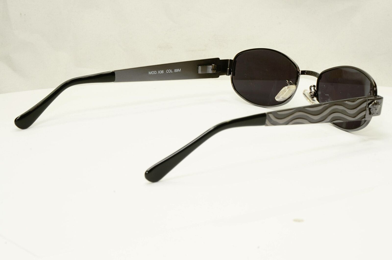Gianni Versace 1996 Vintage Gunmetal Medusa Metal Sunglasses MOD X36 COL 89M
