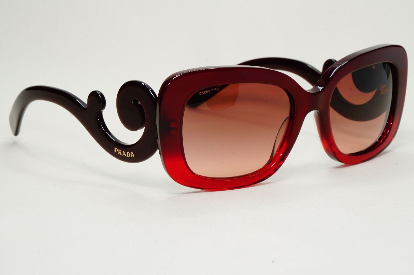 Prada Sunglasses Swirl Baroque Square Dark Red PR27OS SPR 27O MAX-0A5 061024