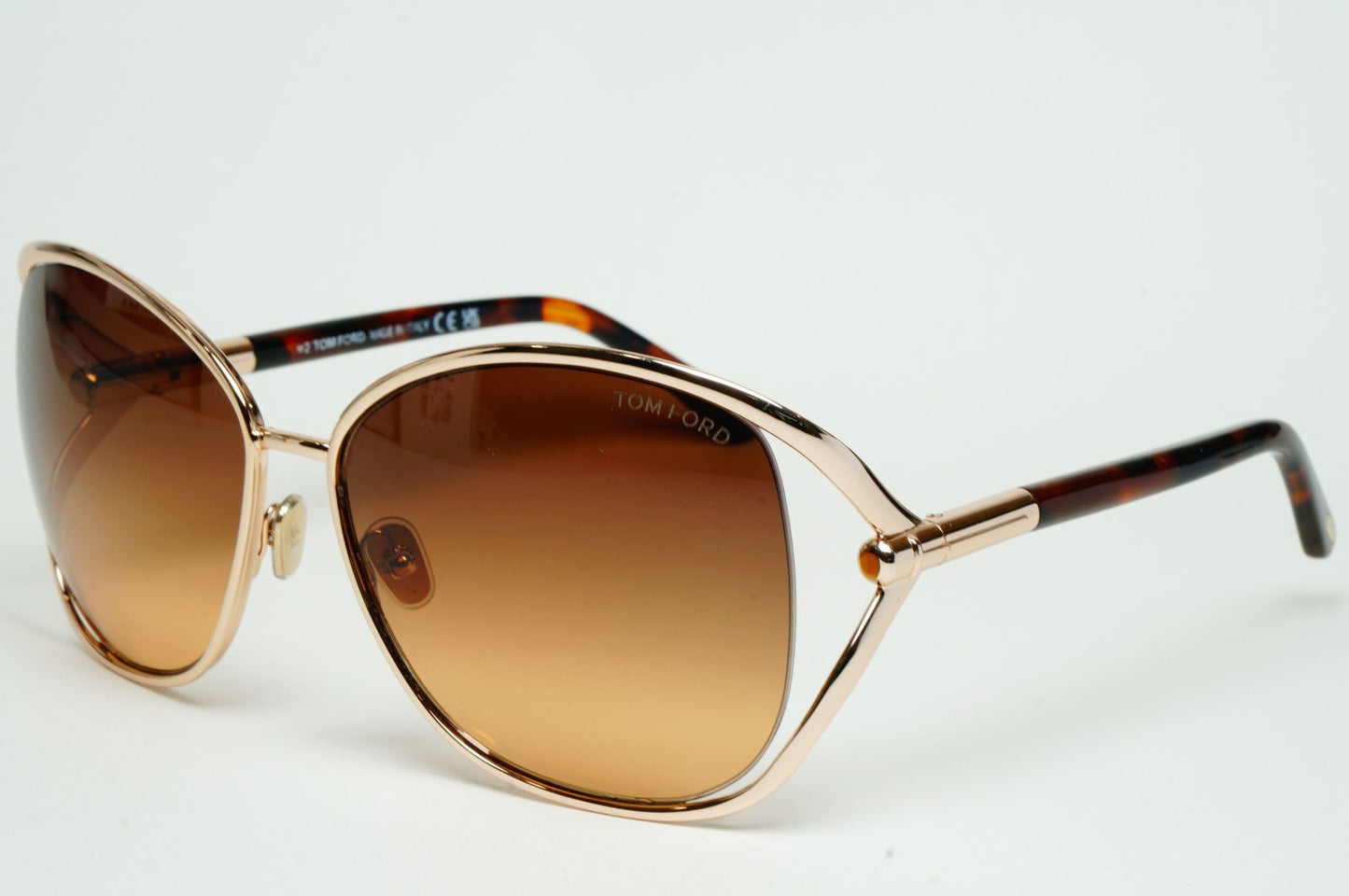 Tom Ford Sunglasses Marta Gold Brown Gradient Square FT1091 TF 1091 28F 62mm