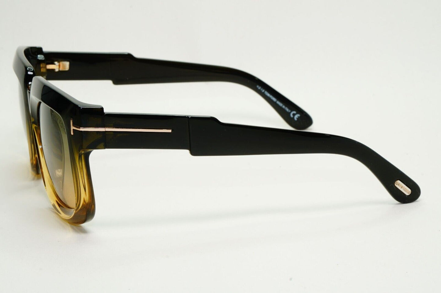 Tom Ford Sunglasses Christian Black Brown Honey Square FT0729 TF 729 96P 53mm