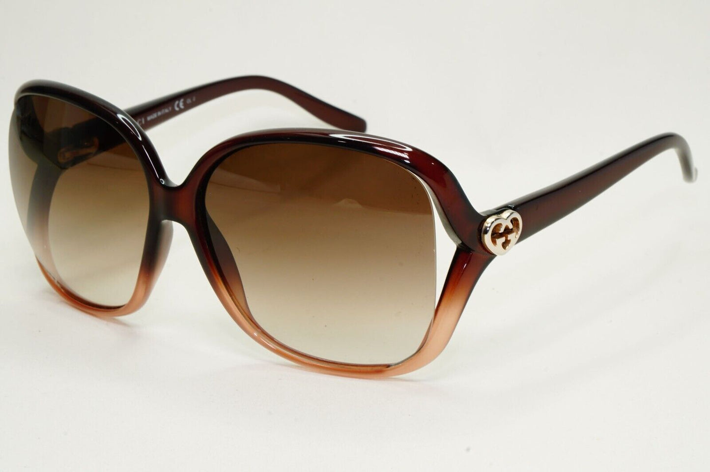 Gucci Sunglasses 2011 Vintage Gold Heart Brown Square GG 3500/S WNQ02 041124