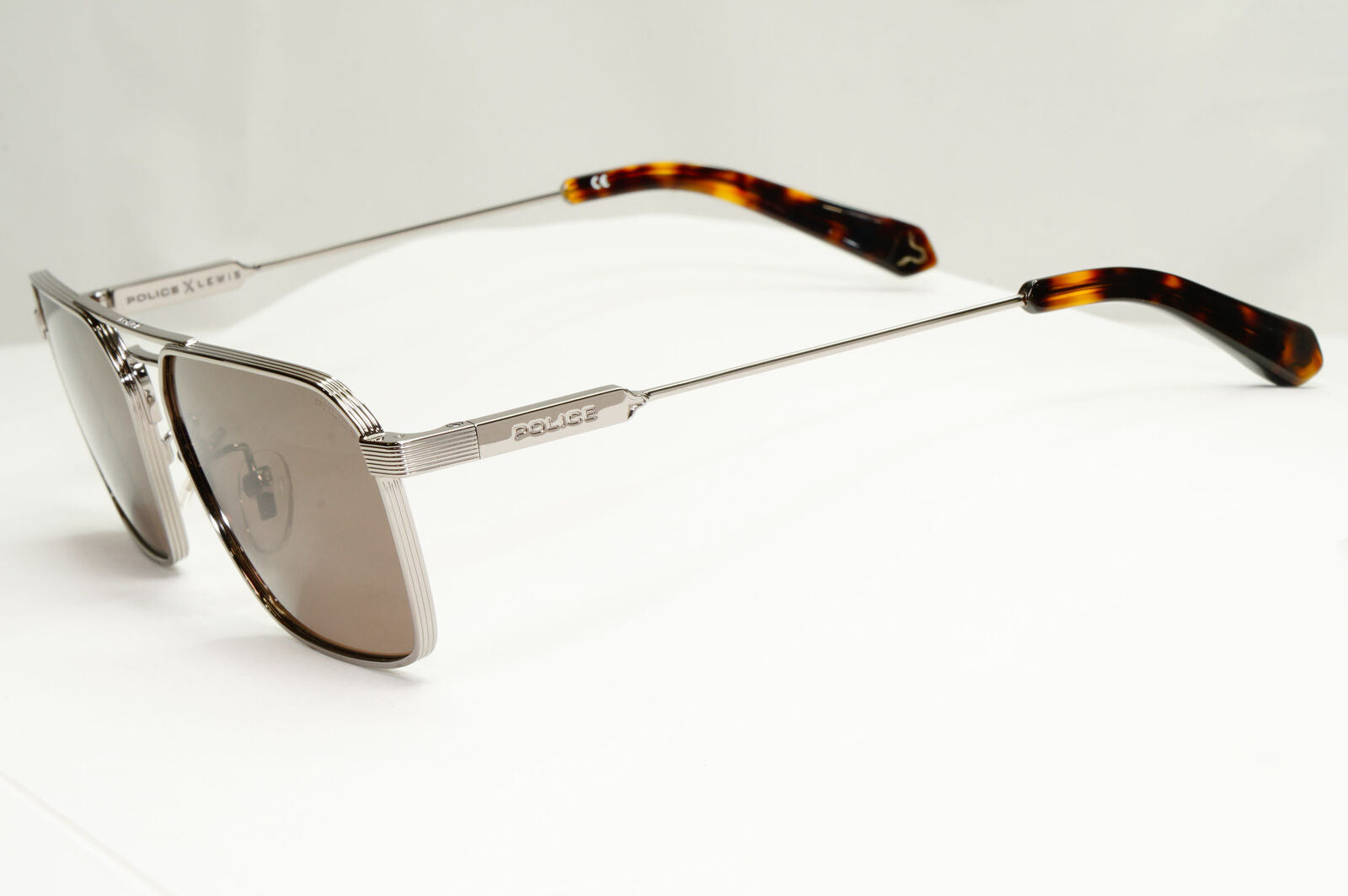 Police Lewis Hamilton F1 Sunglasses Ruthenium Gunmetal Brown SPL A23 COL 0509