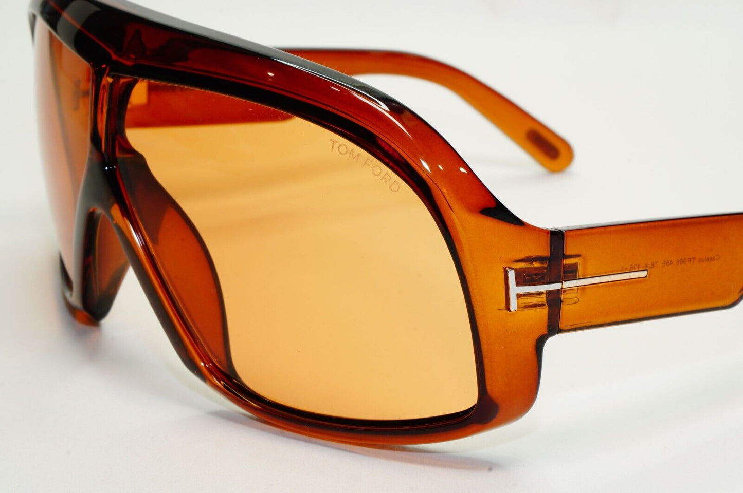 Tom Ford Sunglasses Cassius Brown Transparent Oversized Unisex FT0965 TF 965 45E