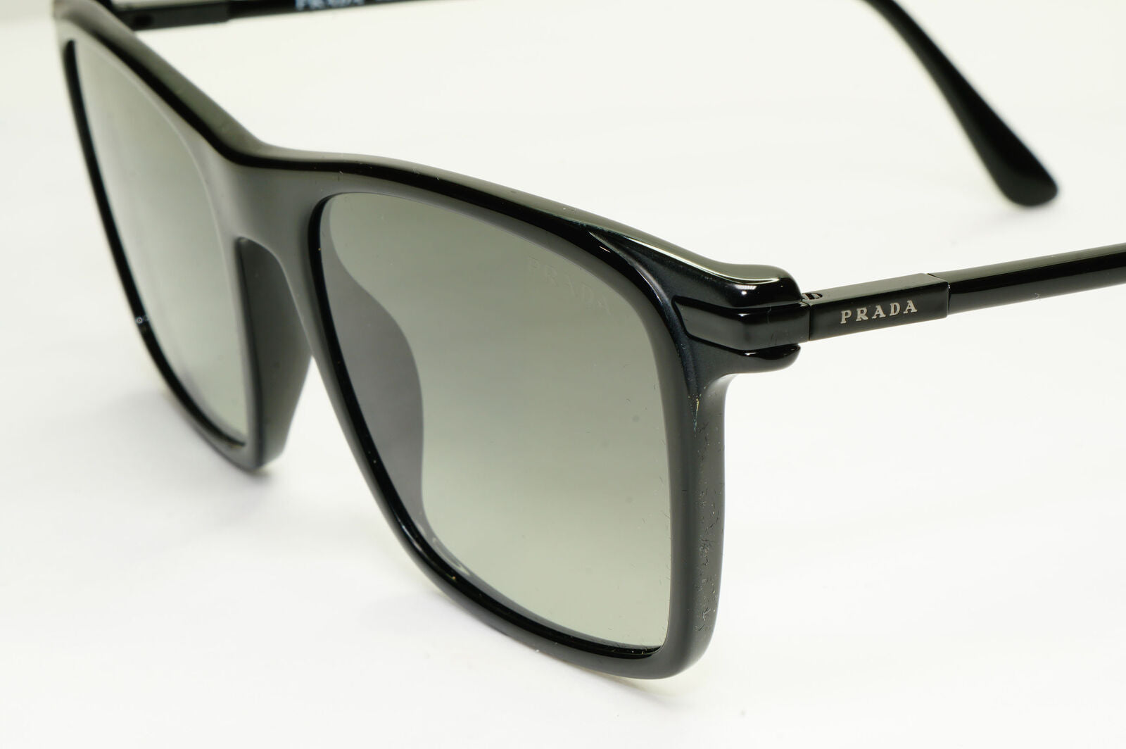 Prada Sunglasses Glass Lens Black Grey Gradient Square PR19XS SPR 19X 07F-09G