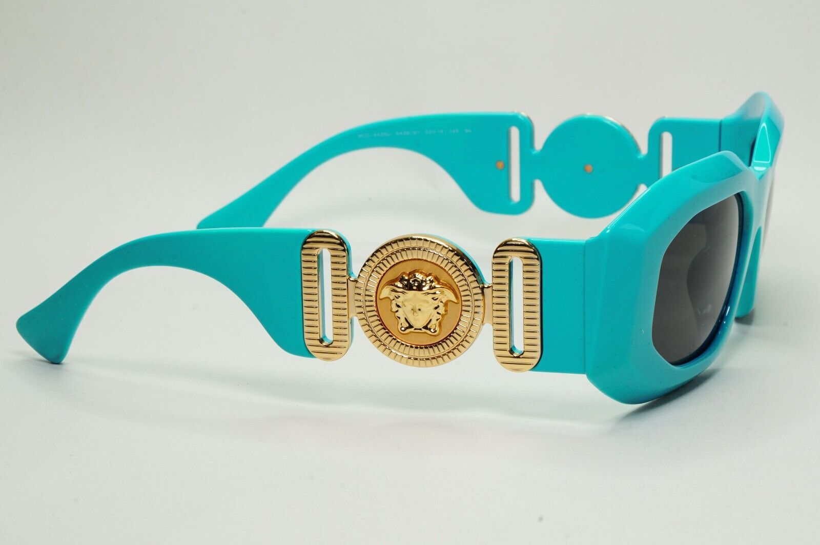 Versace Sunglasses Azure Gold Medusa Biggie Square MOD VE 4425U 5439/87 53mm