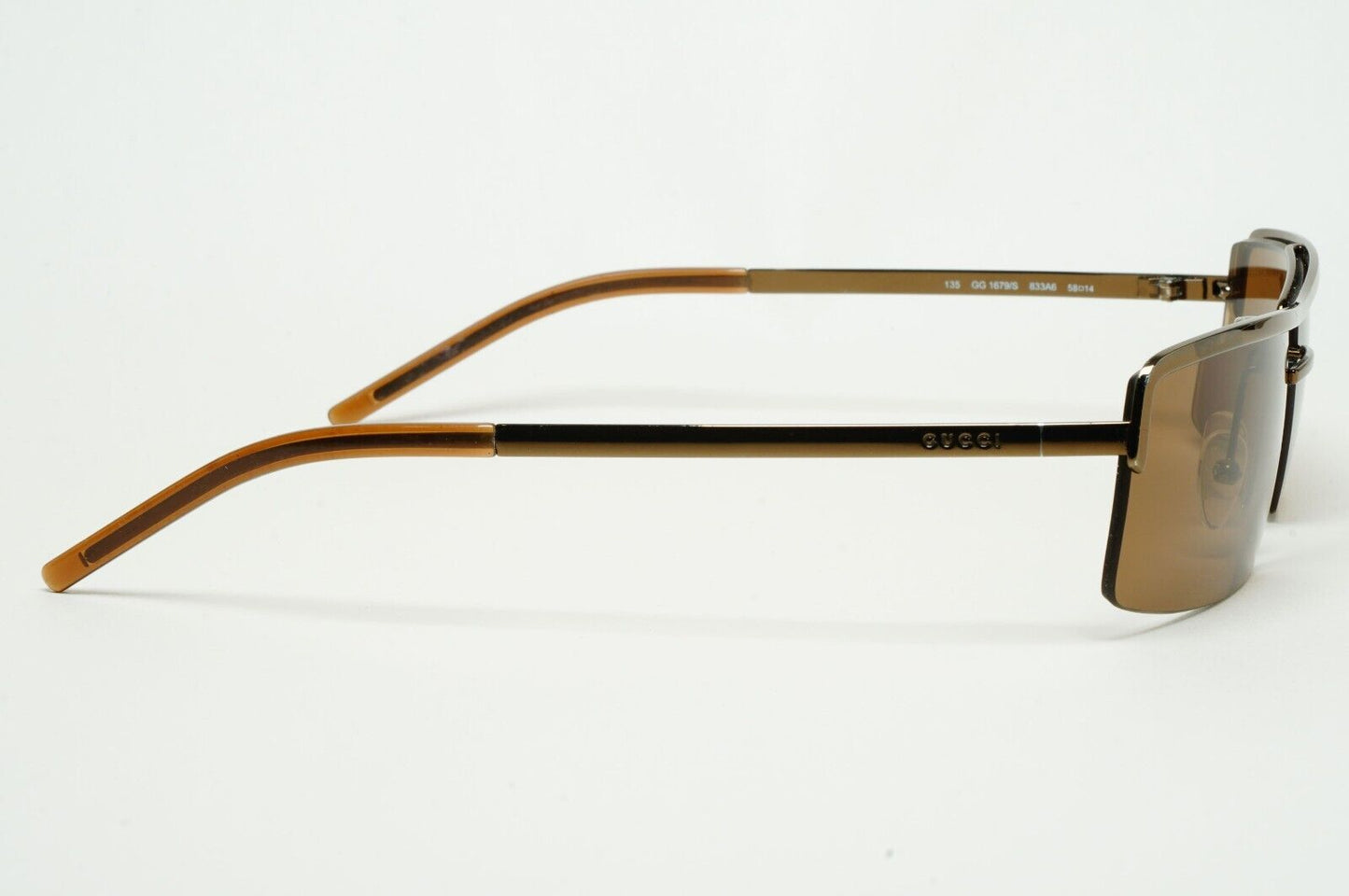 Gucci Sunglasses 1998 Vintage Brown Square Retro GG 1679/S 833A6 58mm 211124