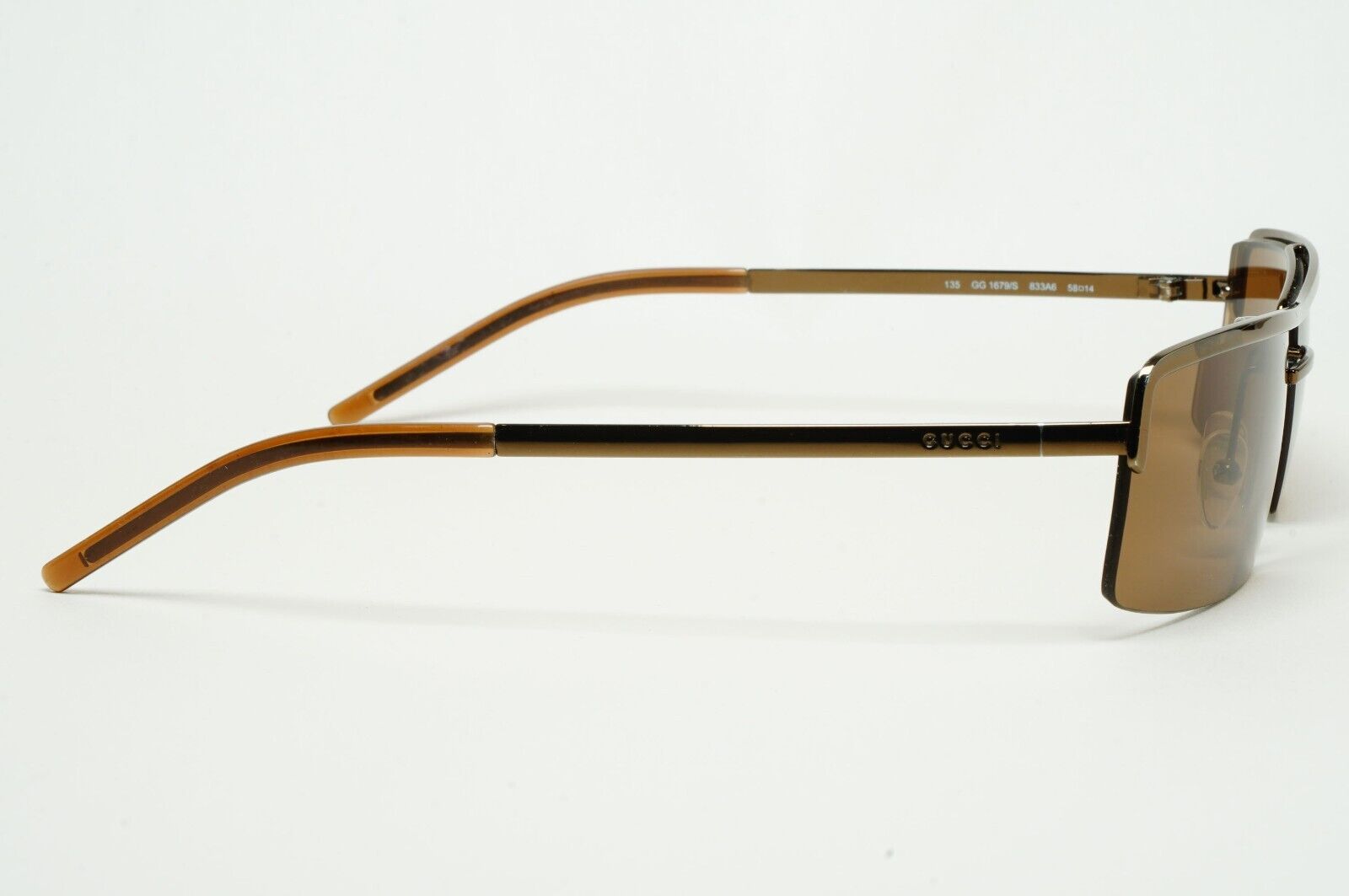 Gucci Sunglasses 1998 Vintage Brown Square Retro GG 1679/S 833A6 58mm 211124