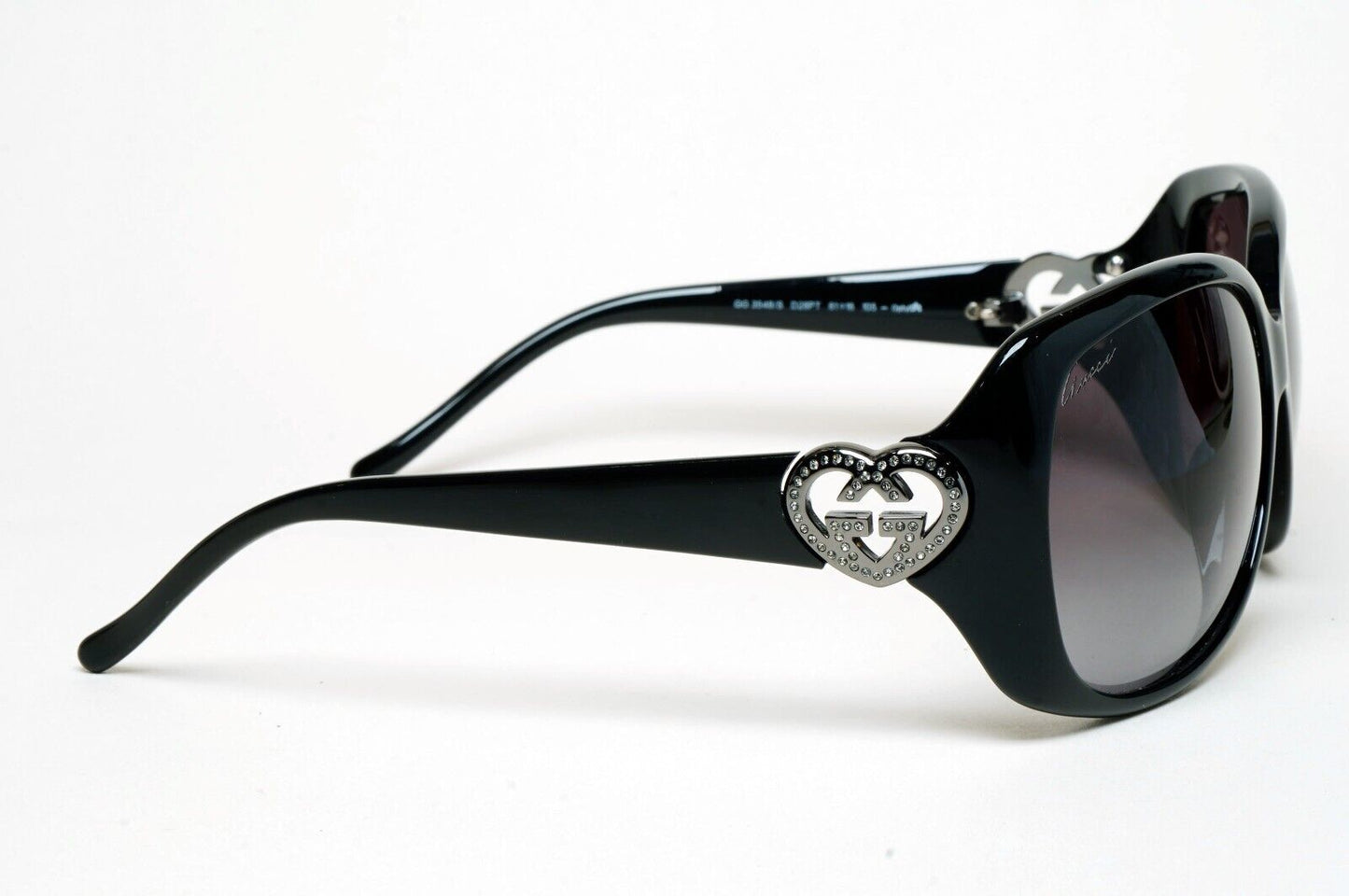 Gucci Sunglasses 2011 Vintage Heart Black Grey Silver GG 3548/S D28PT 290125