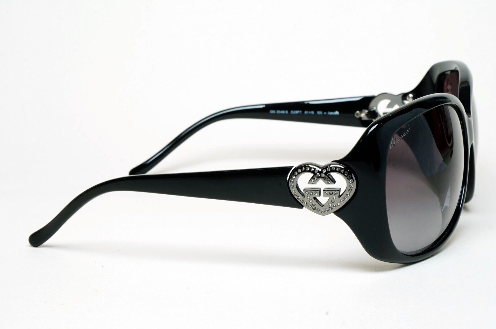 Gucci Sunglasses 2011 Vintage Heart Black Grey Silver GG 3548/S D28PT 290125