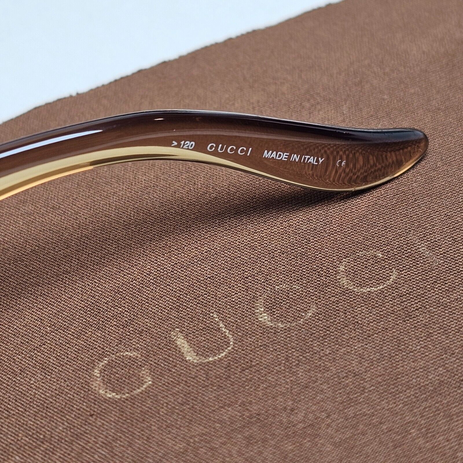 Gucci Sunglasses 1998 Vintage Honey Transparent Brown Green GG 2456/S K02 290125