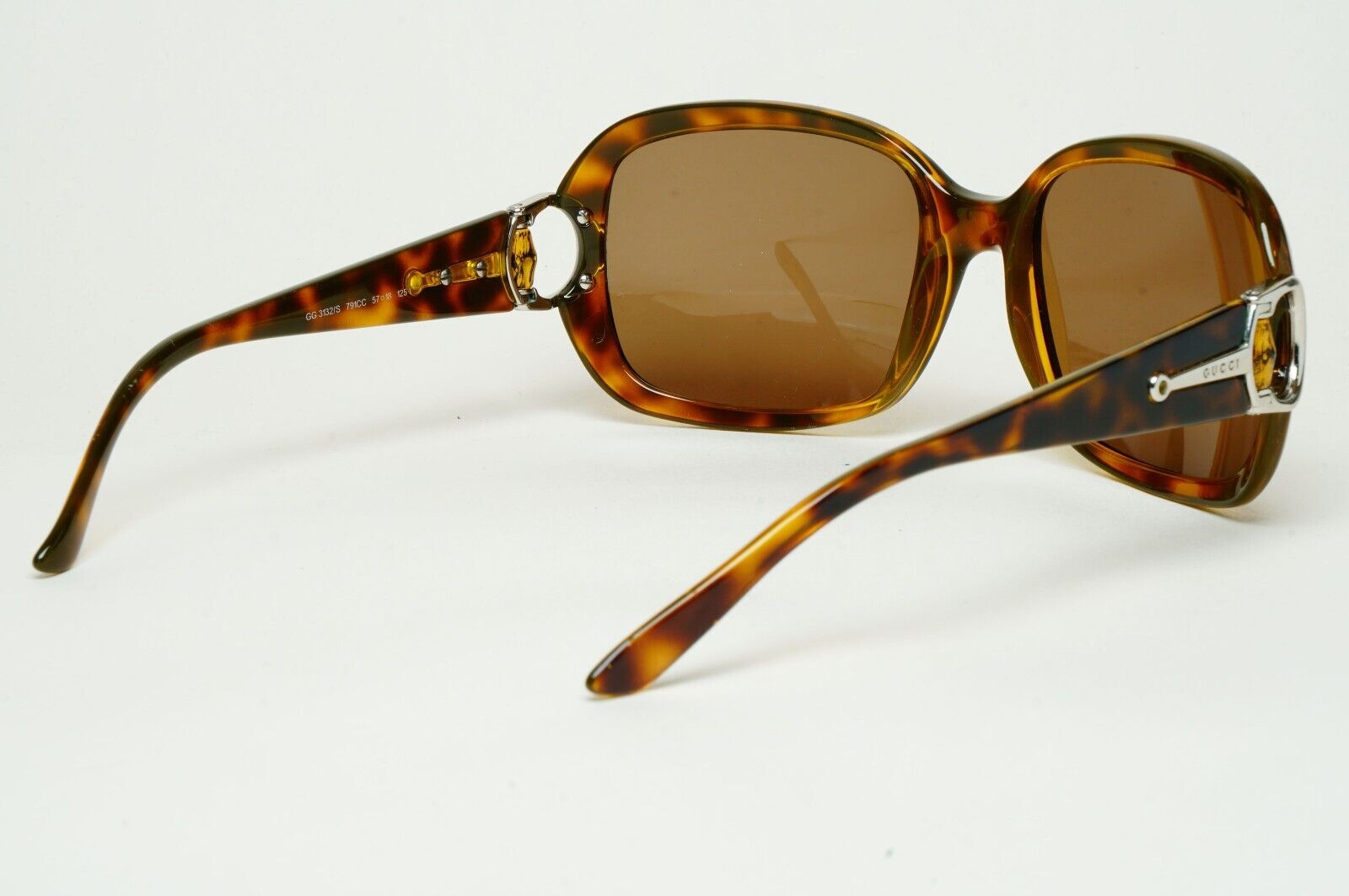 Gucci Sunglasses 2007 Vintage Brown Horsebit GG 3132/S 791CC 57mm 100225