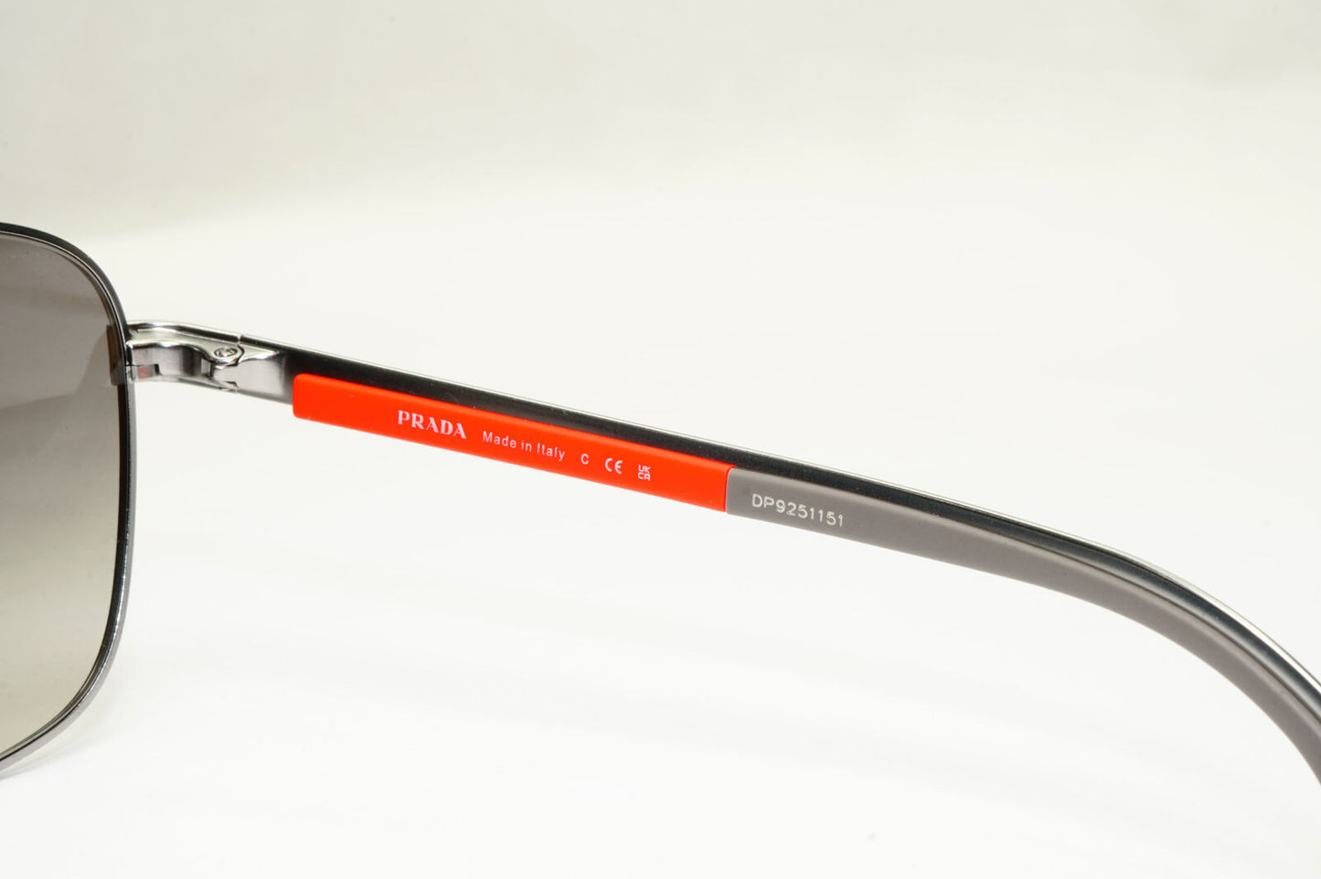 Prada Sunglasses Gunmetal Grey Matte Mirror Silver Pilot PS53XS SPS 53X 7CQ-02M