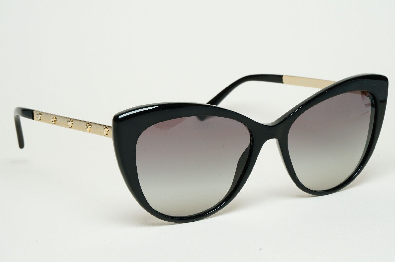 Versace Sunglasses Black Gold Medusa Square Grey Gradient MOD VE 4348 GB1/11