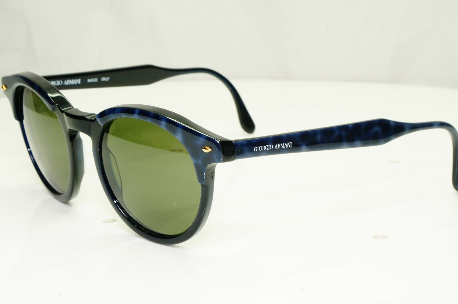 Giorgio Armani 1997 Vintage Blue Green Retro Havana Sunglasses Mens 901 025