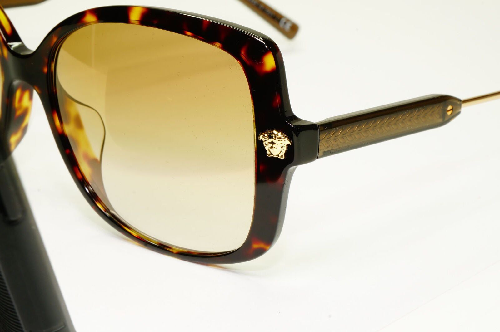 Authentic Versace Womens Square Sunglasses Brown Havana Gold 4390 F 108/6E