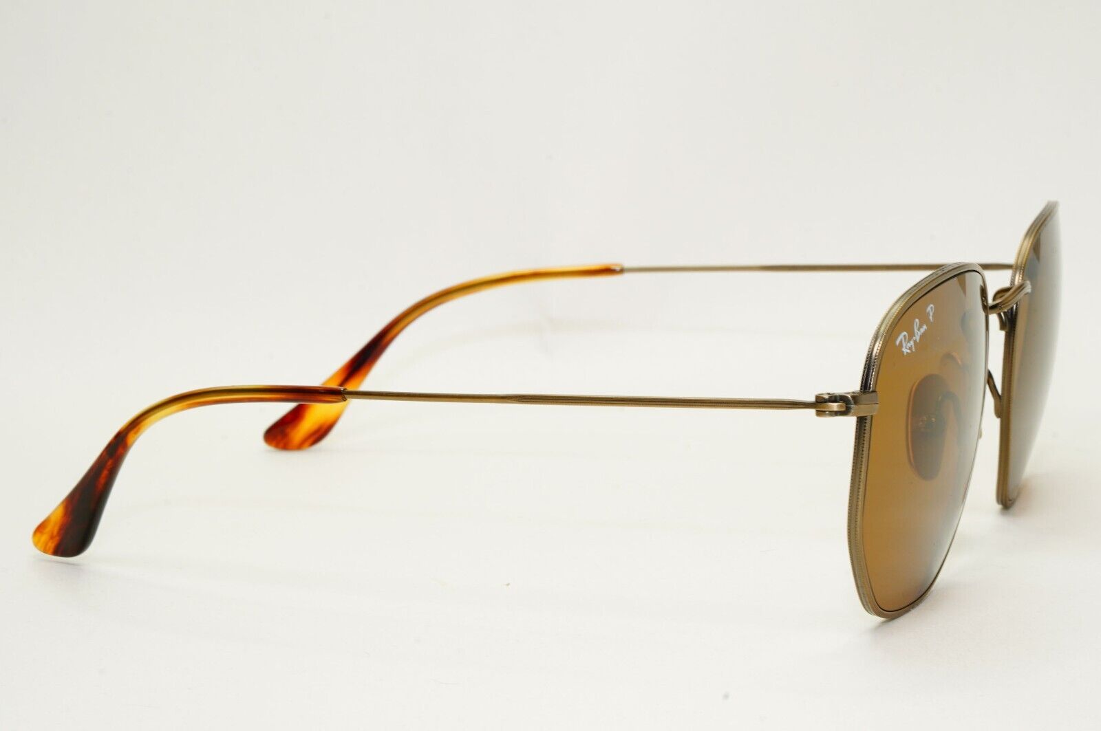 Ray-Ban Sunglasses Hexagonal Titanium Polarised Brown RB 8148 9207/57 54mm