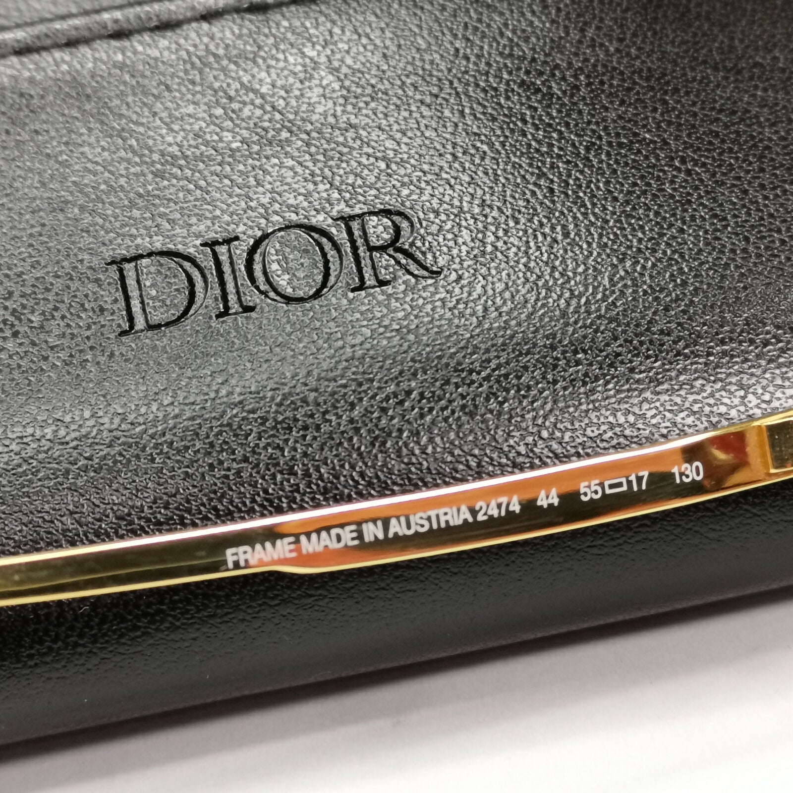 Dior 1990s Vintage Sunglasses Austria Metal Gold Grey Green 2474 44 071222