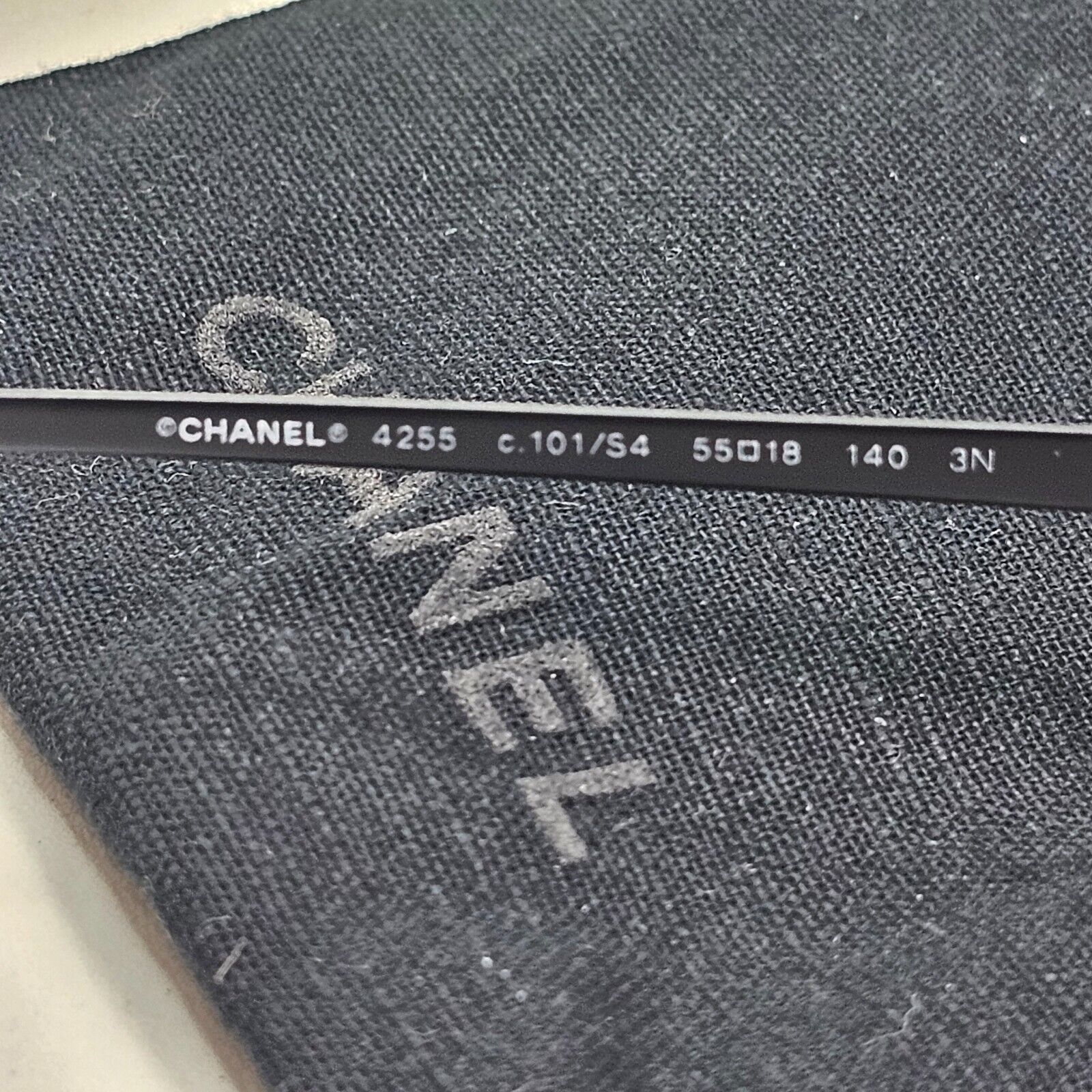 Chanel Sunglasses Black Cat Eye Metal 4255 c.101/S4 55mm