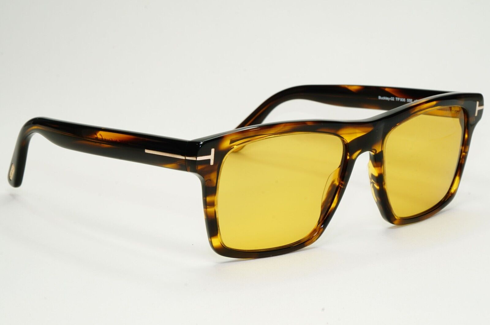 Tom Ford Sunglasses Buckley-02 Large Brown Square Yellow TF 906 55E FT0906