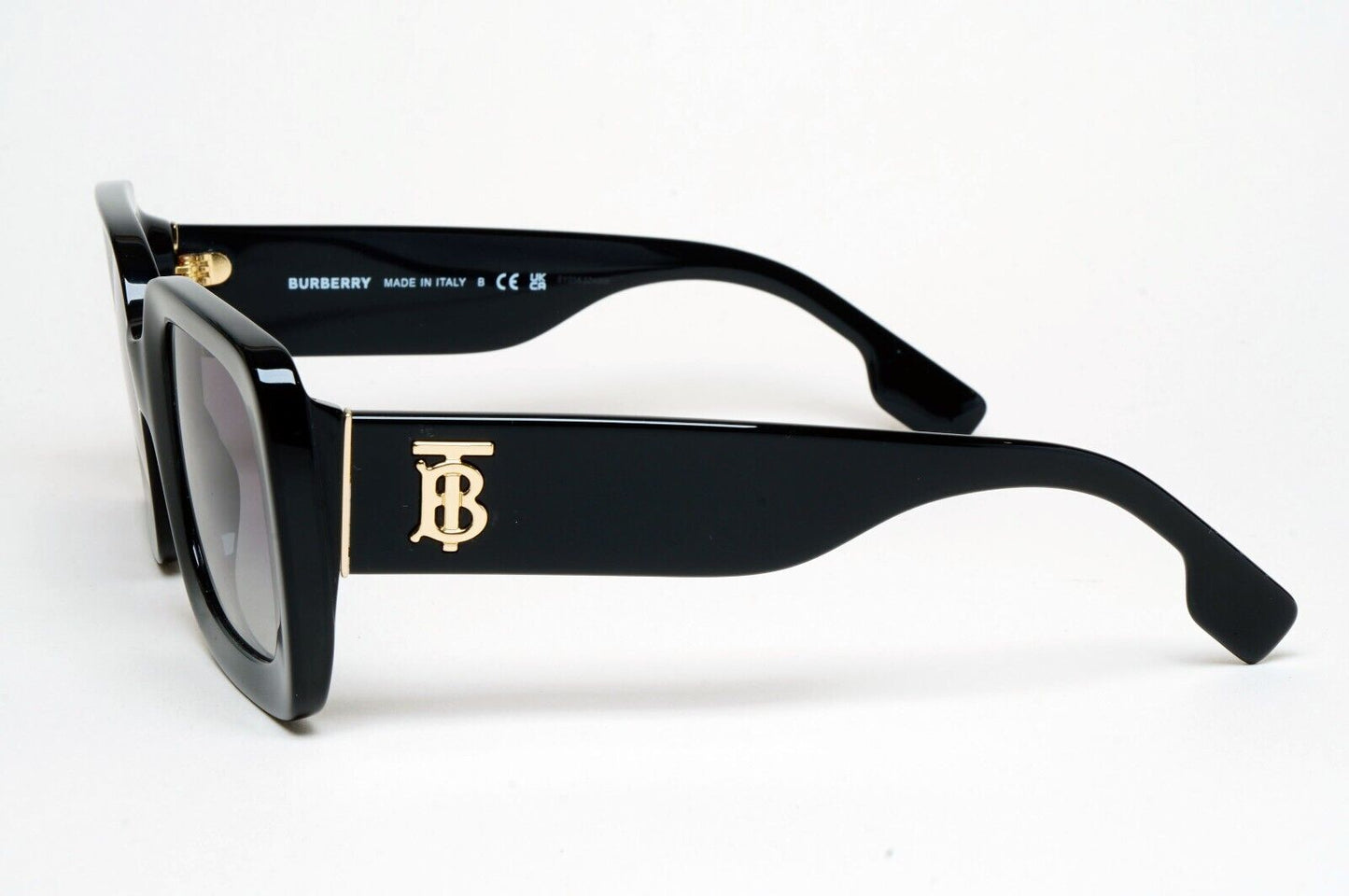 Burberry Sunglasses Delilah Black Gold Square Grey Gradient BE 4327 3001/11 51mm