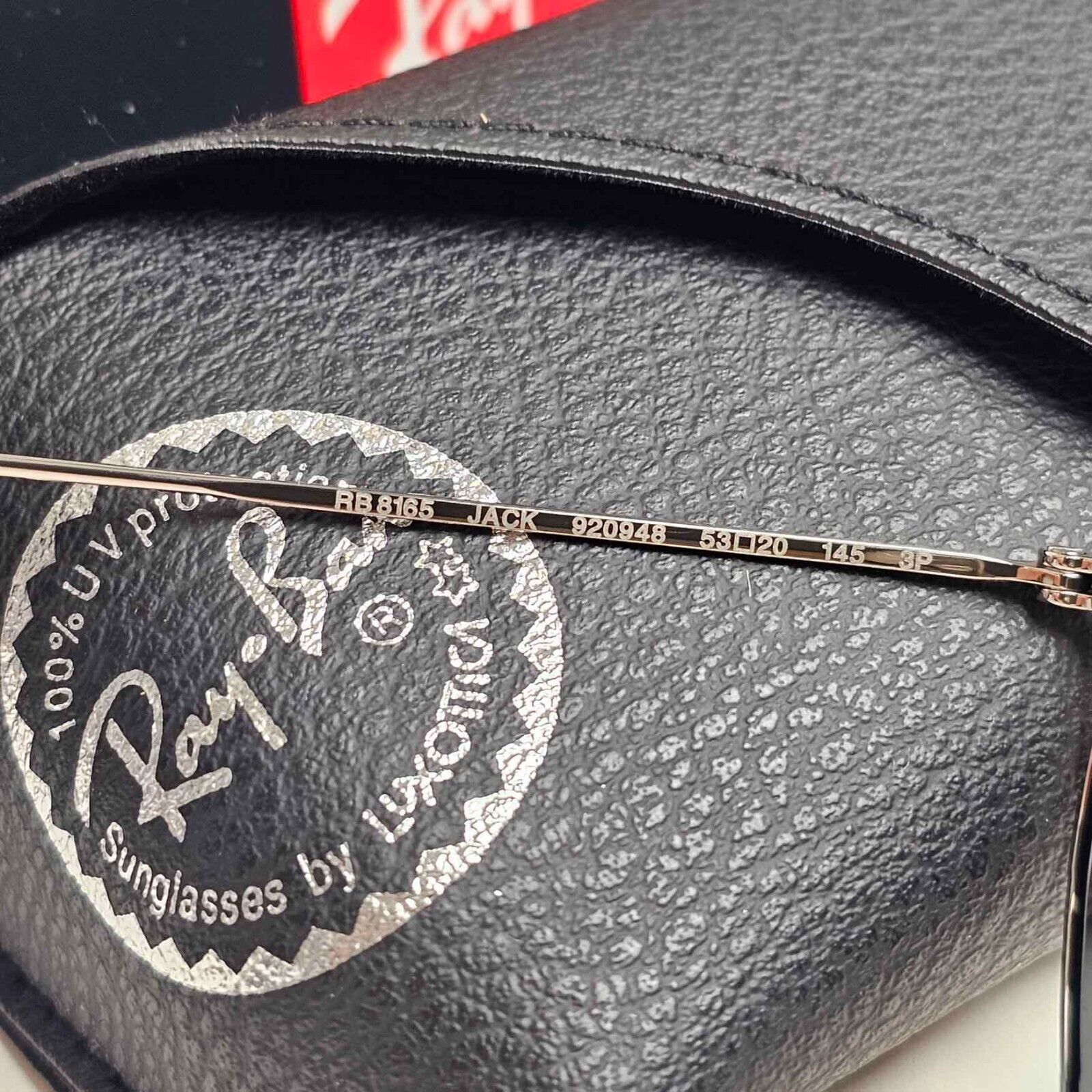 Ray-Ban Sunglasses Jack Titanium Polarised Silver Black RB 8165 9209/48 53mm