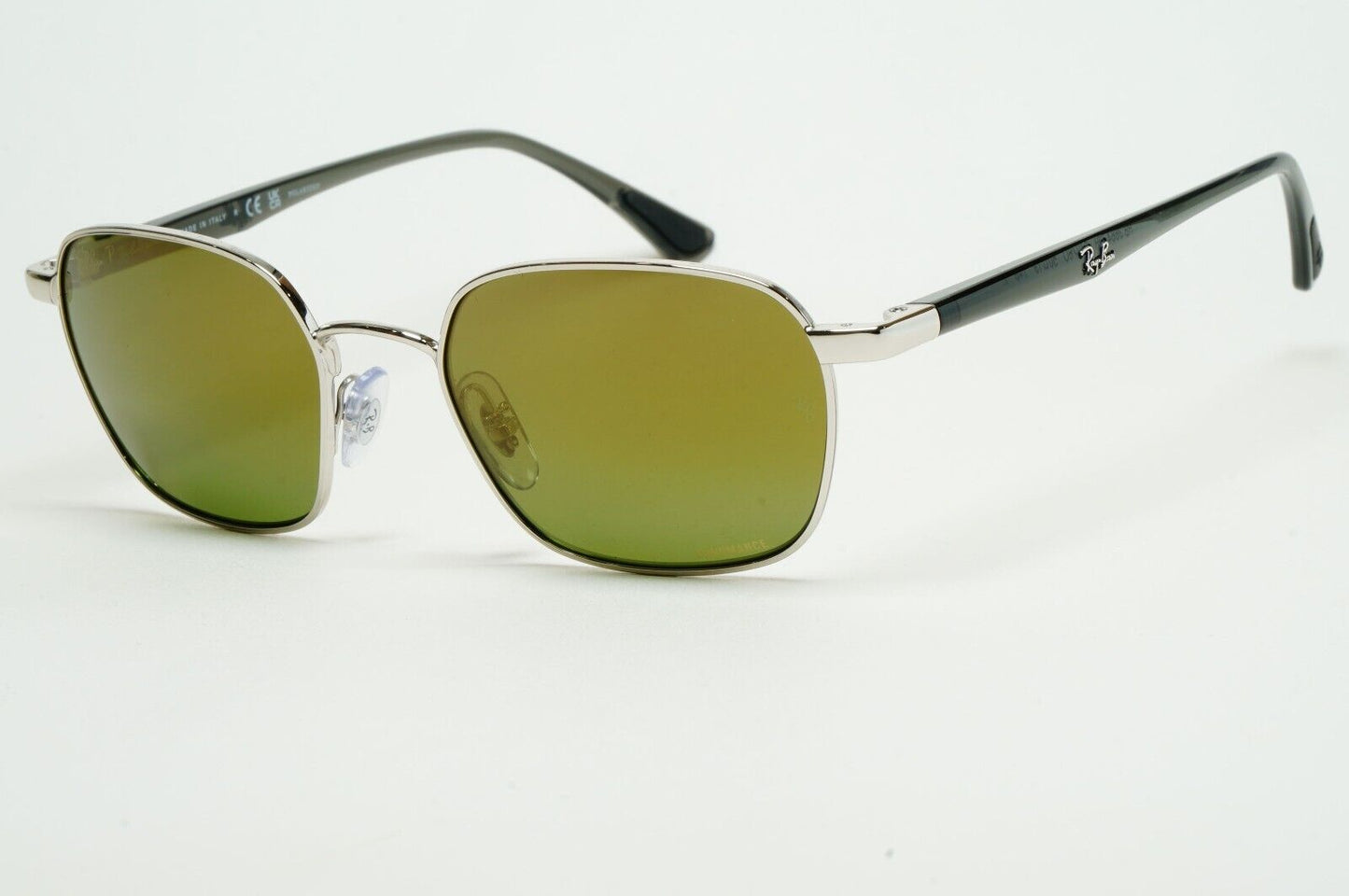 Ray-Ban Sunglasses Polarized Chromance Silver Green Mirror Gold RB 3664CH 003/6O