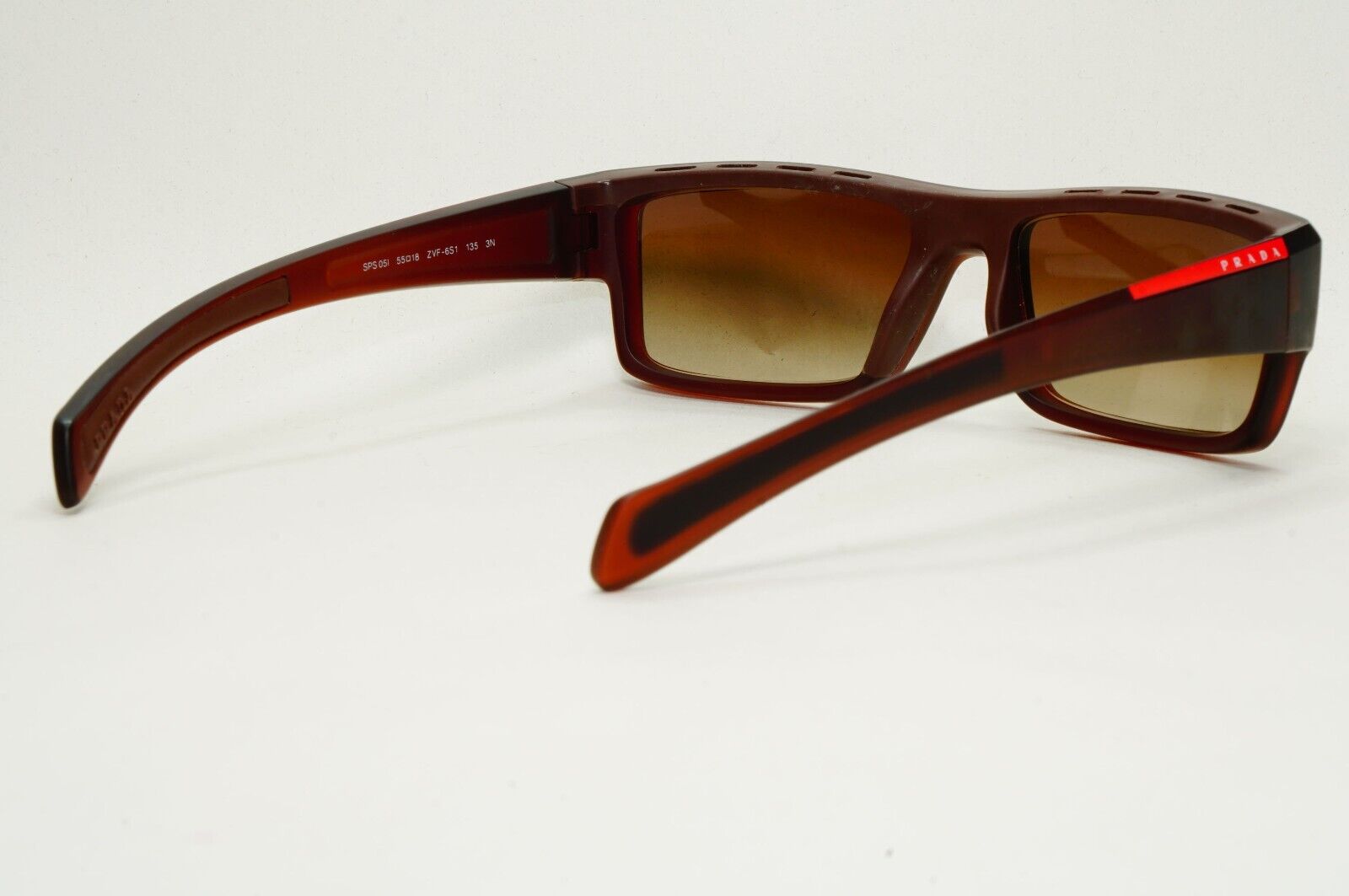 Prada Sunglasses 2007 Vintage Rectangle Brown PS05IS SPS 05I ZVF-6S1 061024
