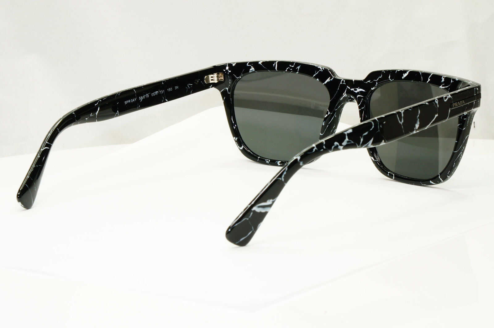 Prada Black Marble Sunglasses Lightning Mens Square PR04YS SPR 04Y 05W-731