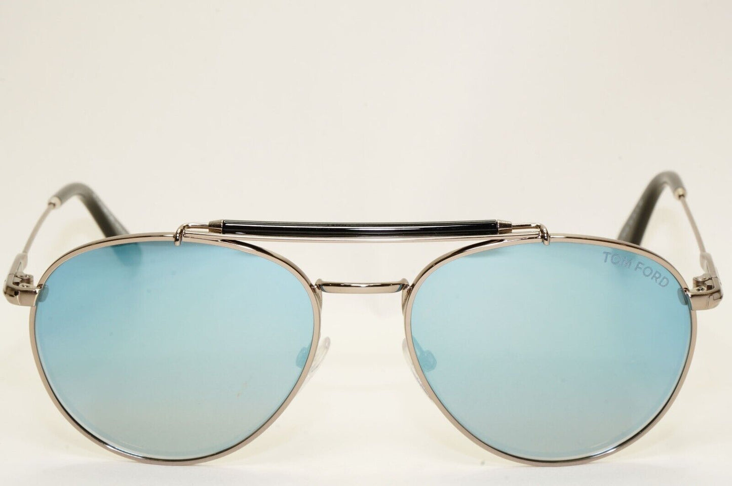 Tom Ford Sunglasses Colin Blue Mirror Silver Small Metal Pilot TF 338 FT0338