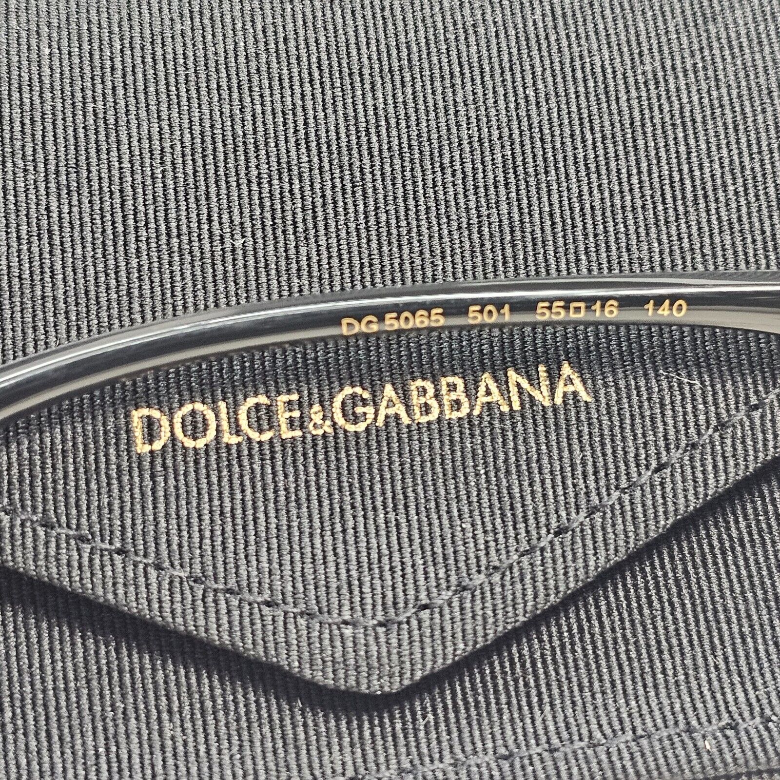 Dolce & Gabbana Black Gold Square Glossy Womens Sunglasses DG 5065 501 55mm