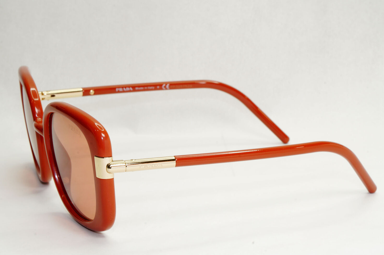 Prada Sunglasses Brown Square Gold PR04WS SPR 04W VAM-1P1 53mm