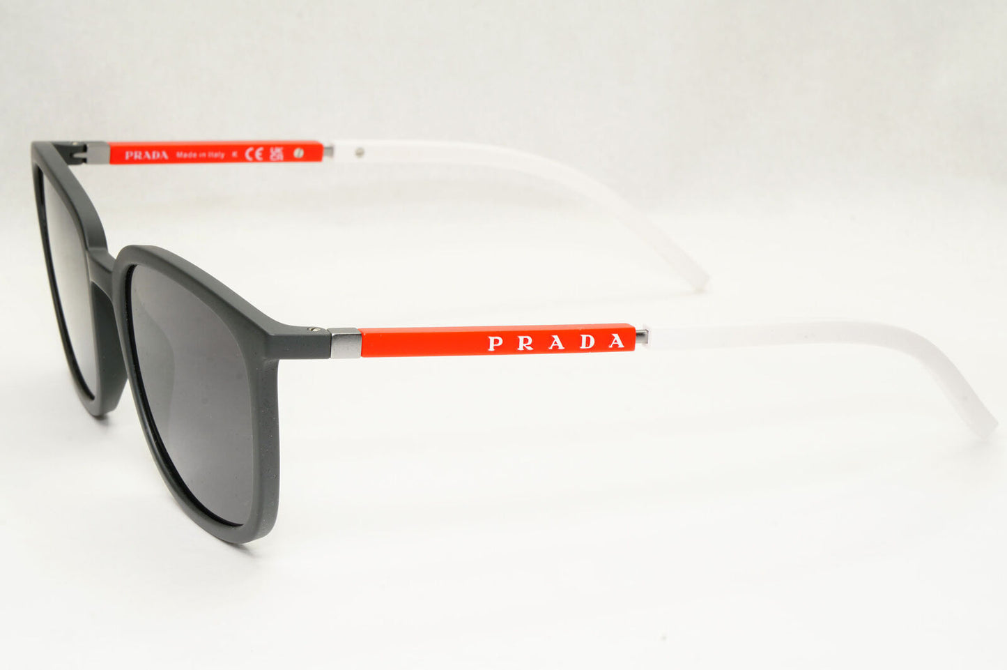 Prada Sunglasses Black Red White Square PS05NV VPS 05N UFK-1O1 54mm