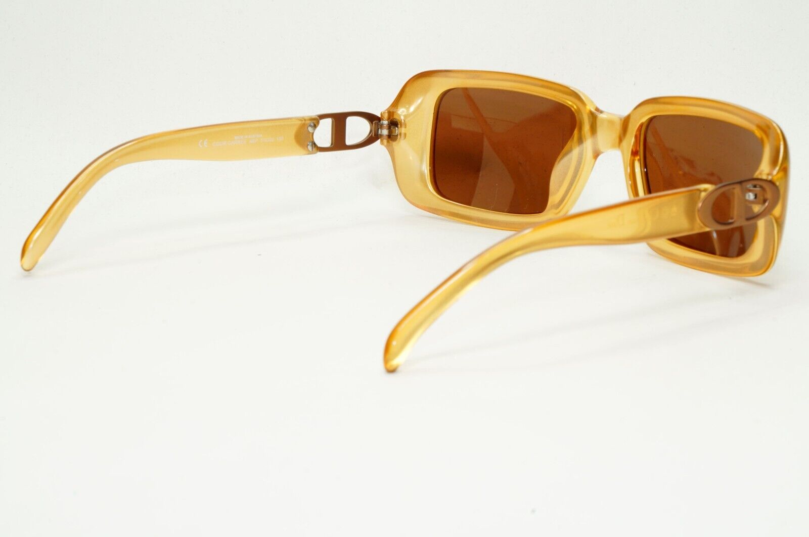 Dior Sunglasses 1999 Vintage Brown Honey Transparent Cour Carree 46P 51mm 151024