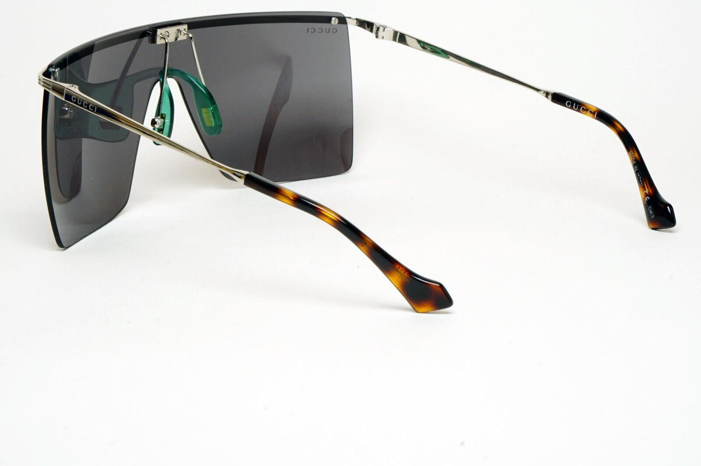 Gucci Sunglasses 2022 Silver Black Shield Visor Square Unisex GG1096S 001 180125